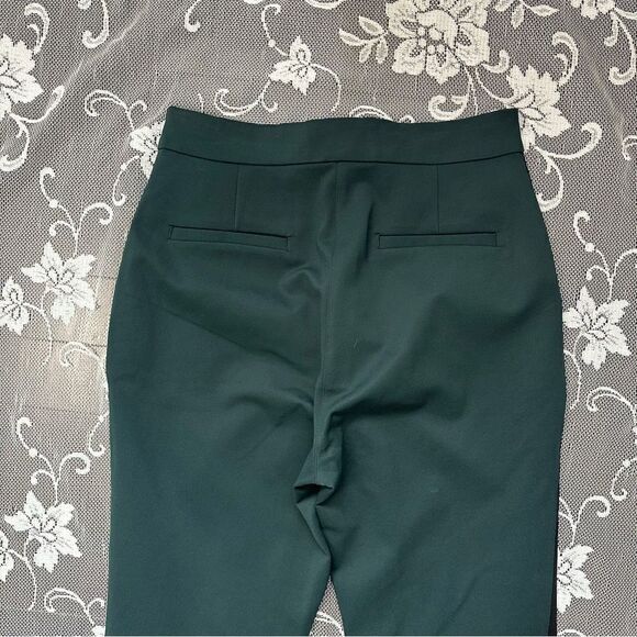 Aritzia Babaton 1-01 Thora Green Side Striped Zip Ankle High Rise Trousers Sz 0 - Picture 7 of 16